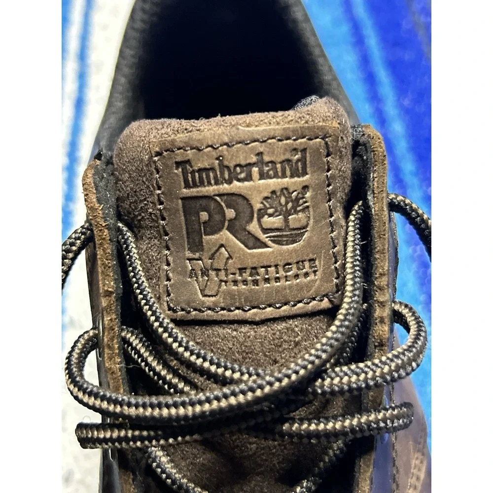 Timberland PRO Men's 9.5 Wide Brown Leather Work Shoes A1VZY Anti-Fatigue